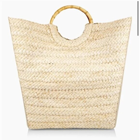 New In Box! Cult Gaia Jerrica Straw Tote Bag - Picture 4 of 12
